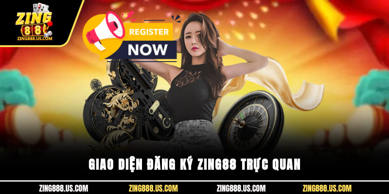 Giao diện đăng ký Zing88 trực quan
